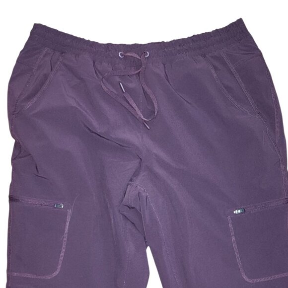 Eddie Bauer Pants Womens Size 10 Purple Pull On Fleece Lined Outdoor Gorpcore - Picture 2 of 8